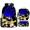 Mochila transfronteriza con estampado de dibujos animados para niños y niñas en jardines de infancia alrededor de Sonic