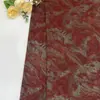 Danza del Fénix, tela satinada impresa de acetato con acentos dorados, vestido cheongsam para mujer, falda con estampado marmoleado y tela satinada floral.