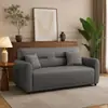 Sofá de cuero resistente a los arañazos de gato para salas de estar pequeñas, apartamentos de alquiler, tiendas de ropa, apartamentos modernos, sofá de línea recta simple, venta al por mayor