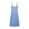 Vestido Midi de Renda com Alças Verão Feminino Estilo Europeu e Americano 26438