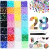 Em Estoque Atacado Conjunto de Cores Mistas com 40 Compartimentos Strass de Resina com Fundo Plano 3mm Acessórios para Unhas Artesanais DIY Acessórios para Roupas