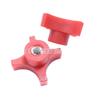 Fabricante 56mm-M8M10 Rojo Ecológico Plástico de Nylon Perilla Agujero Pasante Perilla de Plástico Perilla de Ajuste