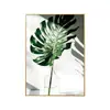 Estilo Escandinavo Piña Dorada Hoja Verde Pintura Decorativa en Lienzo Planta Tropical Citas Inspiradoras Póster de Fondo para Sala de Estar Núcleo de Pintura