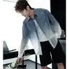 Camisa de Sol Jeans Gradiente Leve Versátil Casual Masculina Beijianglang Marca de Moda de Nicho Camisa de Sol Estilosa para Homens