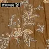 Tecido de veludo para outono e inverno com bordado floral, tecido de casaco bordado estilo chinês, colete estilo étnico, tecido para vestido feminino
