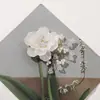 Original antigo bonito imitação pérola galho de árvore camélia diy feito à mão pulseira de dama de honra grampo de cabelo acessórios de cabelo material atacado