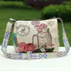 Bolso Almohada Estilo Étnico para Mujer 2026 Nuevo Bolso Cruzado de Correa Ancha Bolso Cubo Doble Cara Bolso Cilíndrico Retro de un Solo Hombro