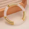 Pulseira Geométrica de Acrílico Rosqueada Europeia e Americana Transfronteiriça, Personalidade Retrô, Estilo Nicho, Joia com Sensação Simples e de Alto Padrão