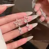 Pendientes de Estrella Super Brillantes Estilo Coreano para Mujer, Diseño de Nicho, Elegantes, Únicos, Exquisitos, Lujo Ligero, Versátiles, Pendientes de Moda al por Mayor
