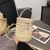 Yuezi 2026 Verano Nuevo Elegante Bolso Cilíndrico Pequeño para Mujer Bolso de Mano Retro Elegante Bolso de Hombro Único Cruzado