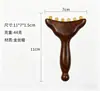 Pente de Massagem de Sândalo Dourado, Pente Meridianos com Cabeça de Cavalo-Marinho e Golfinho, Massageador Rake de Galhada com Cinco Bolas, Produto Cultural e Criativo com Logotipo Gravado