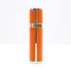 Botella de Relleno de Perfume de Cuero de Tapa Plana de 10 ml Botella de Spray de Perfume de Bolsillo Portátil con Recipiente Interior de Vidrio Relleno de Viaje a Prueba de Fugas