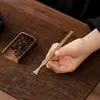 Pá de Chá de Metal Estilo Chinês Vintage, Ferramenta de Chá Doméstica, Conjunto de Seis Peças para Acessórios de Chá, Colher de Chá, Bandeja de Chá, Design Criativo e Simples