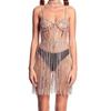 Explosões Europeias e Americanas Corrente de Corpo com Strass Moda Exagerada Corrente de Cintura Longa com Franjas Acessórios de Praia Transfronteiriços corrente 06