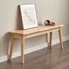 Banco largo de madera maciza nórdica para recibidor y sala de estar, banco simple para cambiarse los zapatos, banco moderno para el pie de la cama del dormitorio con cojín suave
