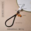 Cordón para teléfono móvil Langji Lotus Bodhi de estilo antiguo, cadena para teléfono móvil Persimmon Ruyi, colgante de cuerda para la muñeca, llavero con disco U