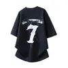 Camiseta de Verano Nueva para Hombre T2607 Tallas Grandes, Tie-Dye Lavado y Teñido, Cuello Redondo, Estilo Holgado de Moda, Marca Raglán Estampada de Manga Corta para Hombre.