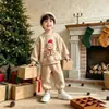 Conjunto Infantil 2026 Comércio Exterior Estiloso Novo Primavera e Outono Crianças Moletom Fresco e Calça de Moletom Estilo Coreano Conjunto Casual de Duas Peças
