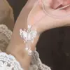Collar de Lirio Mariposa en Anillo Moda para Mujer Nuevo Estilo Chino Temperamento Gama Alta Lujo Ligero Borla de Seda Cadena para Clavícula de Mariposa