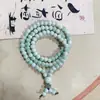 Novo estilo chinês três anéis empilhados 108 contas cerâmica Jingdezhen pulseira joia feminina atacado pulseira estilo étnico