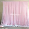 Cortinas de Gasa de Hilo de Red para Bodas, Accesorios, Cortinas Dobles Flotantes de Gasa para Bodas, Estilo Nuevo, Decoración de Cortina de Pared de Fondo para Jardín de Infancia
