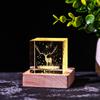Adornos de alce lunar con forma de luna y nubes lluviosas, con cristales luminosos y tallados en el interior, regalo de cumpleaños para niñas, descompresión.