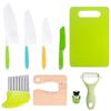 Cuchillo de Plástico para Niños Educación Infantil Cuchillo de Plástico Cuchillo para Pastel Cuchillo para Fruta Cortar Verduras No Daña Cuchillo para Niños traje