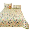 Funda de Cama de Felpa de Leche de Cuatro Estaciones Clase A + Gasa de Doble Capa Juego de Tres Piezas Uso por Ambos Lados Sábana Bajera Colchonera Tapete para Dormitorio Estudiantil
