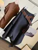 Falda elegante y de moda con dobladillo asimétrico para mujer, nuevo estilo coreano de otoño, elegante de cintura alta, falda fluida de longitud media