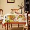 Mantel Estilo Retro Americano, Sin Lavado, Impermeable, Resistente al Aceite, Lujo Ligero, Tacto de Alta Gama, Nuevo Modelo 2024, Tela para Mesa de Café