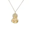 Nuevo Producto Transfronterizo Europeo y Americano Aogu, Collar con Colgante Simple y Lujoso de San Judas Chapado en Oro de 18 Quilates, Joyería Personalizada de Nicho