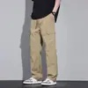 Pantalones Cargo de Seda Helada de Alta Gama Paul para Hombre, Verano Delgados Sueltos Nueva Marca de Moda High Street Americanos de Secado Rápido Casuales