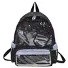 Mochila estilo universitario para estudiantes universitarias, mochila de lunares estilo coreano, mochila escolar transparente de gran capacidad, mochila escolar linda para niña