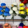 Buquê de Crisântemo Pérola com 13 Flores para Homenagem ao Qingming, Venda Direta do Fabricante, Artigos Funerários, Flores Artificiais para Visitas ao Túmulo, Rosas