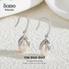 S925 brincos de pérolas de água doce de prata esterlina brincos de flor de lírio femininos borla longa face slimming moda estilo INS joias