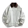 Chaqueta Retro de Trabajo con Solapa para Hombre Primavera Otoño Holgada Casual Versátil Chaqueta de Moda Estilizada Elegante Modelo