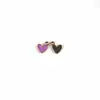Accesorios para Joyería DIY de Aleación Esmaltada en Forma de Corazón Coloridos Accesorios para el Cabello Llavero Colgante Transfronterizos
