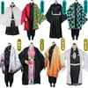 Disfraz de Cosplay de Demon Slayer en Stock para Adultos y Niños: Tanjiro, Nezuko, Zenitsu, Hashibira Nezuko, Disfraz de Anime