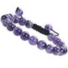 Pulseira Tecida de Cristal Rosa Colorido Pedra Onate Natural Ajustável Pulseira Tecida de Corda com Contas Joia de Pulseira