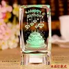 Enfeites de Cristal Esculpido de Bolo de Aniversário, Presentes Criativos de Aniversário para Meninas, Namorados, Namoradas, Esposas, Melhores Amigos, Colegas de Classe
