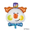 Conjunto de Balões de Palhaço para Estilizar Decoração de Aniversário de Circo Decoração Festiva de Evento de Natal Balão de Filme de Alumínio