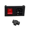 Ac-02 Soquete Tipo Cassete com Fusível e Interruptor Basculante de 4 Pinos Kcd4 Tomada de Força Três-em-Um