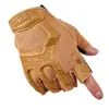 Guantes de Camuflaje de Fuerzas Especiales para Hombre, Deportivos, Fitness, Medio Dedo, para Ciclismo al Aire Libre, Montañismo, Tácticos, sin Dedos, de Combate, Delgados