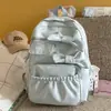 Nova Mochila Escolar Estilo Japonês Ins, Mochila Fofa com Laço para Meninas do Ensino Médio, Estilo Universitário, Mochila Leve e Doce