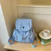 Mochila ligera de nailon de moda estilo coreano para mujer, nueva mochila a cuadros de verano 2026, bolso casual para la escuela y el trabajo