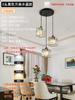 Lustre de escada giratório Nordic moderno minimalista lâmpada de cristal Internet celebridade restaurante Villa loft duplex chão longo lâmpada pendurada