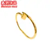 Pulsera de Acero Inoxidable en Oferta para Mujer, Pulsera de Círculo Chapada en Oro de Alta Gama con Diamantes, Joyería de Pulsera de Acero de Titanio de Lujo Ligero