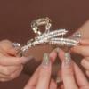 Pinza para el Cabello de Espiga de Trigo para Mujer, Nuevo Estilo 2026 Pinza para Recogido en la Parte Trasera de la Cabeza, Pinza de Tiburón Accesorio para el Cabello, Pinza de Garra Grande Celebridad de Internet