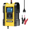 Batería de Litio de 12.6V Cargador para Baterías de Plomo-ácido de 12V/24V y Baterías de Litio-hierro-fosfato Cargador de Baterías para Coche y Motocicleta