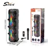 Sing-e ZQS-8401 alto-falante Bluetooth mais vendido alto-falante portátil sem fio LED para karaokê, dança quadrada e discursos